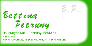 bettina petruny business card